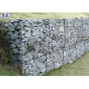 Flood Galvanised Steel Stone Cage Hexagonal Hole Shape Soil Protection