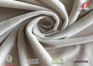 China Warm Shiny Polyester Spandex Velvet Fabric Stretch Knitted Fleece Fabric wholesale