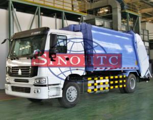 China HOWO Compactor Waste Collection Trucks 12 -15m3 Volume 4x2 Driving Type wholesale