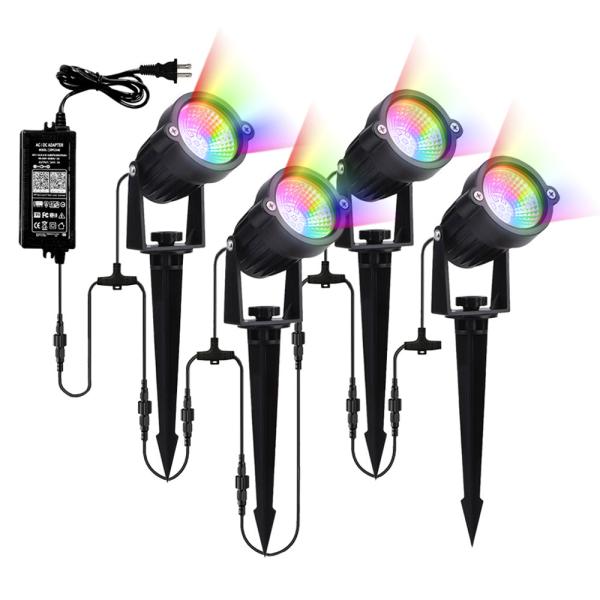 Smart Led Music Light Lawn Light Set Smart App Wifi Control Colorful Rgb Garden