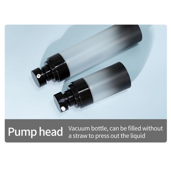Airless Skin Care Packaging Bottles Black Airless Pump Bottle Base Material ABS Collar Material AS