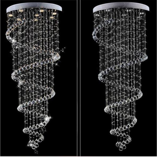 Modern LED K9 Crystal Chandelier villa luxury Crystal large pendant light(WH-NC-18)