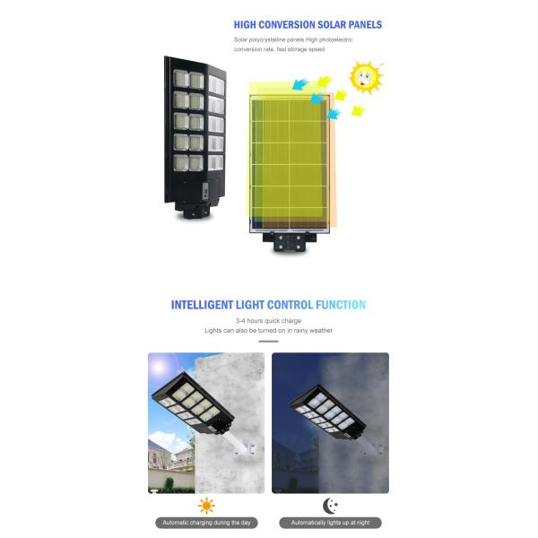 Outdoor All In One Integrated Solar Street Light IP65 Waterproof ABS Housing