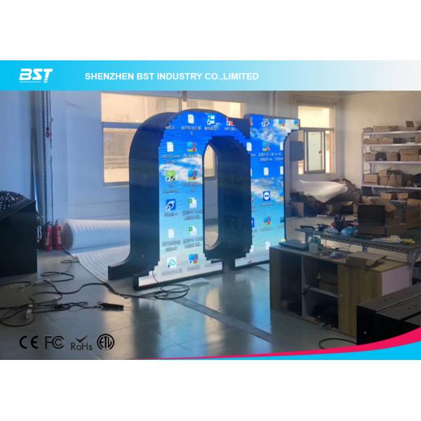 1500 Nits Round Flexible LED Display For Shopping Center / Concert Room