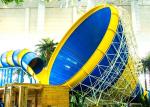 Hotel Custom Fiberglass Water Slides With Floats Bowl