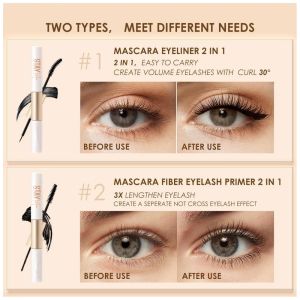 2 In 1 14ml Waterproof Eyeliner Mascara Set Natural Lengthening
