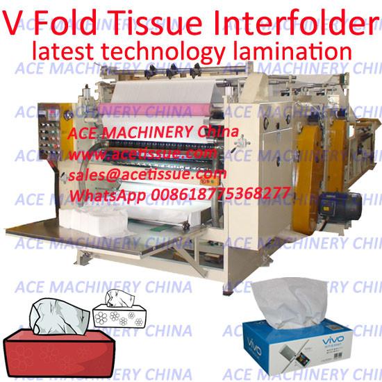 Quality High Speed Automatic Interfolded Paper Towel Machine With Point To Point Lamination for sale