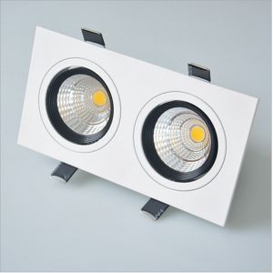 China 220V Recessed Aluminum body double head 14W LED downlight wholesale