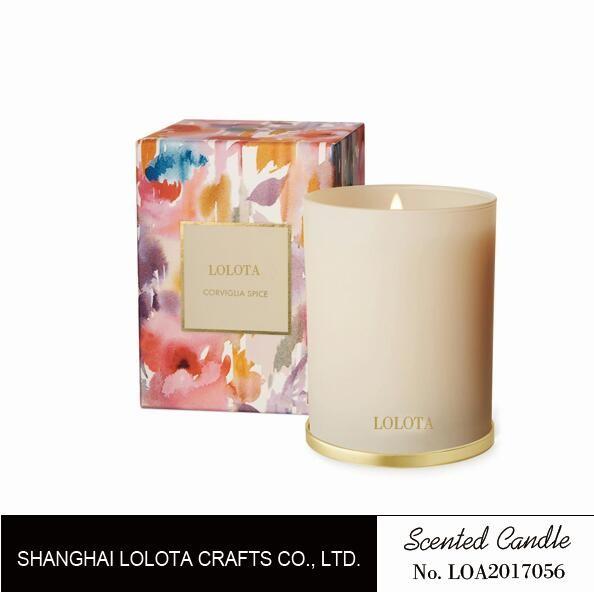 Quality White Bottle Room Scented Candles , Aromatherapy Soy Pillar Candles 270g for sale