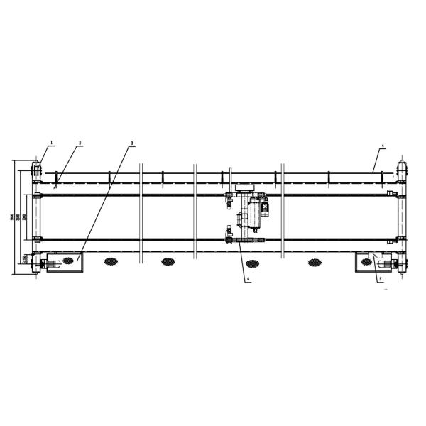 LH 10T-20m Double Girder Electric Travelling Overhead Crane in Workshop with CD/MD Hoist