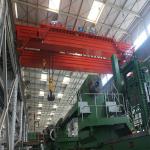 Double girder overhead crane with high safety device
