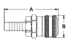 Zinc Plated Steel Valve Ring Lock High Flow Capacity Pneumatic Quick Connect