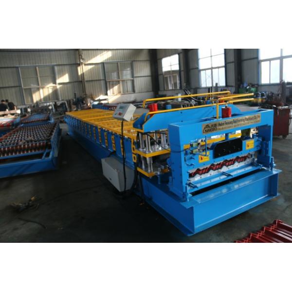 Professional Glazed Tile Roll Forming Machine PLC Control For Floor Decking