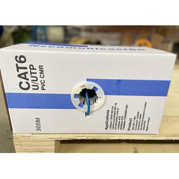 Unshield Bulk CAT6 Ethernet Cable 4 Pairs CCA Copper Clad Aluminum 1.0 HDPE Insulation