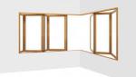 Australia Standard New design Aluminum Glass Folding Bifold Window analog