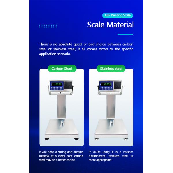 A8SP Printing Small Platform Scale with 6KG Capacity and 22cm*28cm Square Vertical Bar
