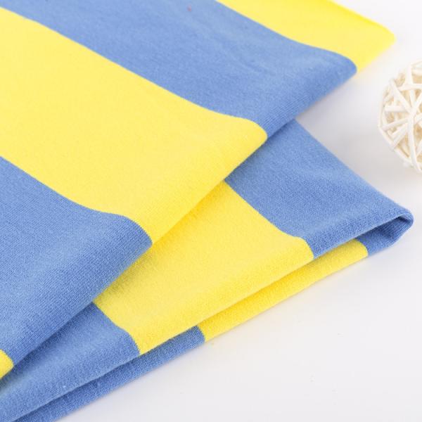 Knit Combed Cotton French Terry Fabric For Hoodie Skin Friendly Striped Fabric