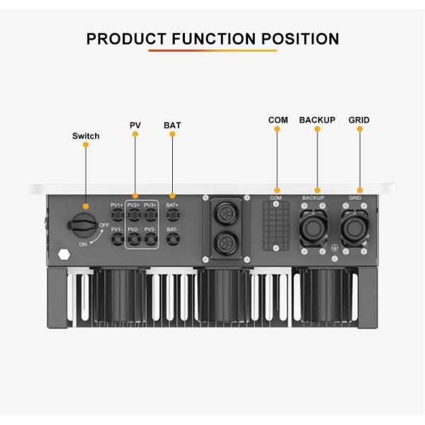 5kw 6kw 8kw 10kw Single Phase Hybrid Inverter 250V-600V Solar Inverter MPPT Pure Sine Wave On/Off Grid IP65 6kw Hybrid Inverter