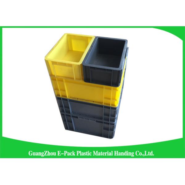 Self Adhesive Label Holders Stackable Plastic Storage Containers , Euro Plastic Storage Boxes