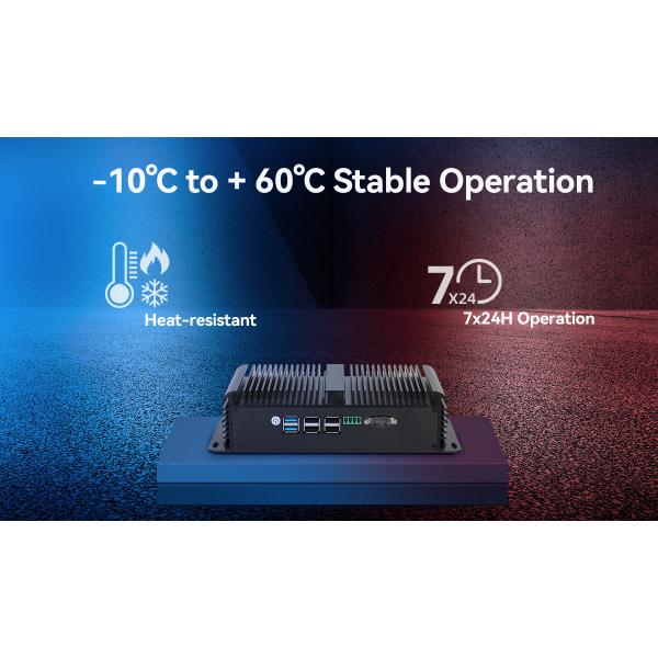 DDR4 16G RAM Intel N100 Fanless Industrial Mini PC 4 LAN Dual COM Linux With WIFI