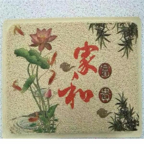 Anti-slip plastic pvc printed door mat