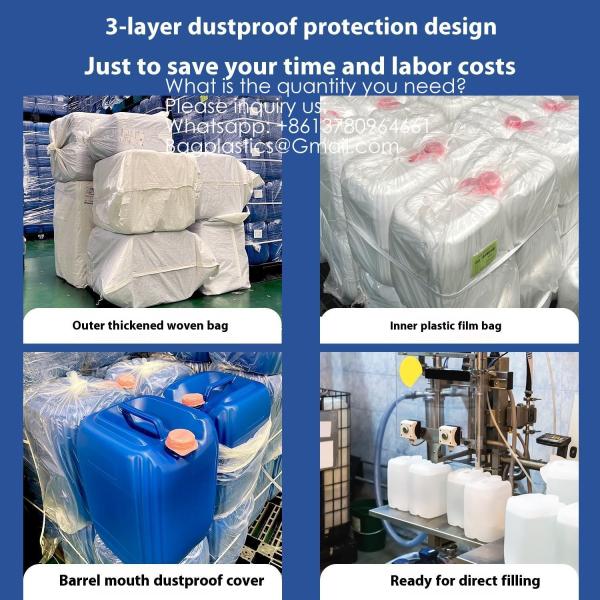 Plastic Jerry Can Square Bucket With Lid For Sealing Chemical Waste Recyclable 5L 10L 20L 25L 30L Thickened Chemical Plastic Drum Plastic Barrel