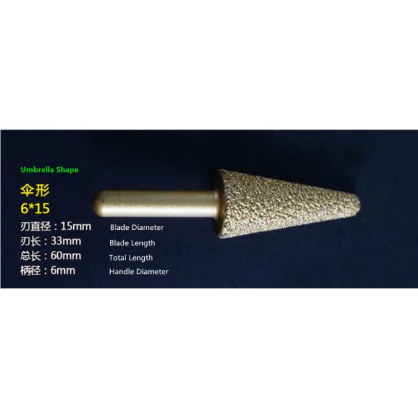 6mm Brazed Diamond Tools For Iron Casting Granite Marble Grinding
