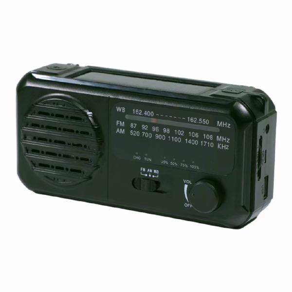 Quality Emergency Solar Hand Crank Radio Built In Speaker with zoom led torch for sale