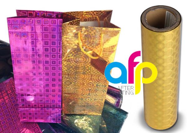 Customized Hologram Logo Service BOPP Holographic Pattern Lamination Film for Shopping Bags Packaging