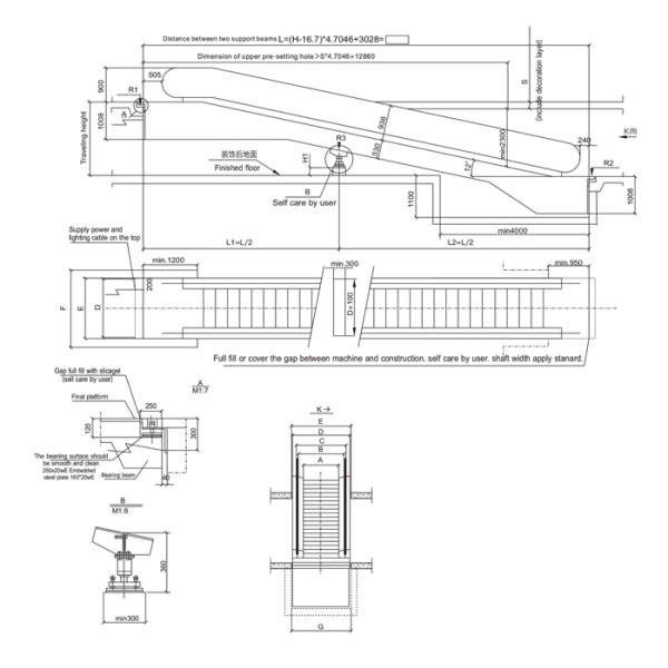 Outdoor 12° Escalators And Moving Walkways Speed 0.5m / S For Supermarket