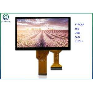 7 Inch 16:9 Projected Capacitive Touch Screen With USB Interface , COB Type