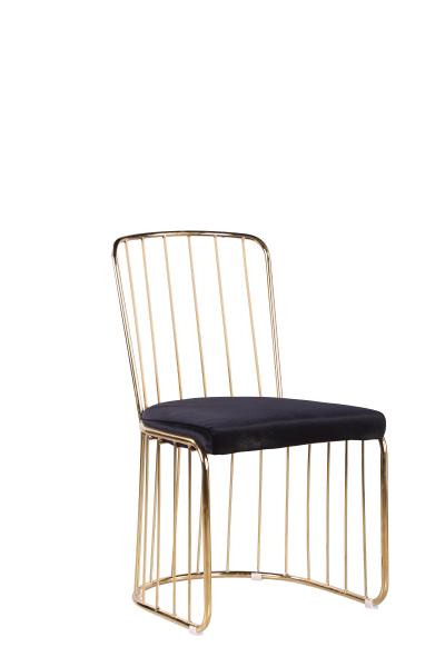 Quality Nordic Golden 42cmx42cm 150kg Black Iron Dining Chairs for sale