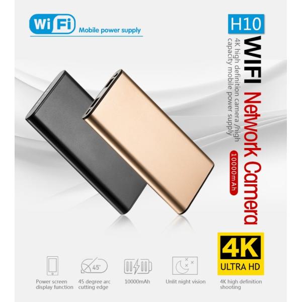 4K Hidden Camera Power Bank Mini WiFi Spy Camera with Motion Detection Night Vision 120 Degree View Angle Lens Nanny Cam