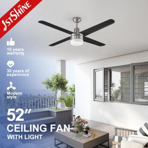 China SAA 52in 110V Modern LED Ceiling Fan With Metal Blades wholesale