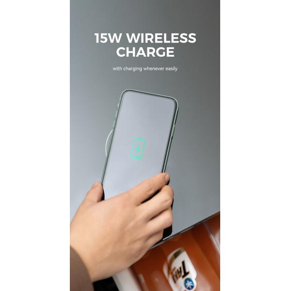 Multifunctional Smart Coffee Table with Wireless Charging and 0-8 Temperature Range