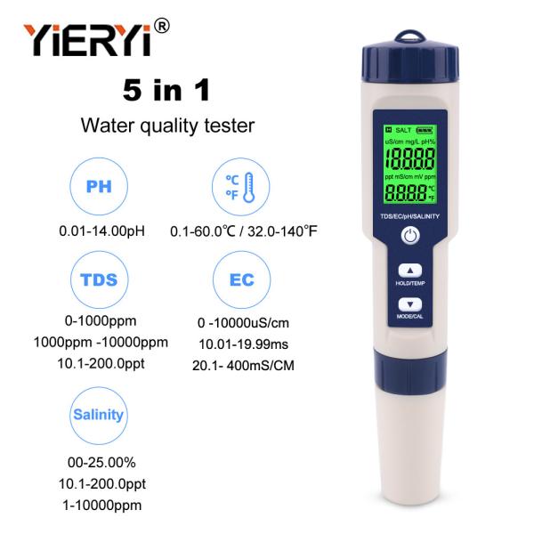 Quality Drinking Water 0.1MS/CM EC Salinity Pocket Ph Meter for sale