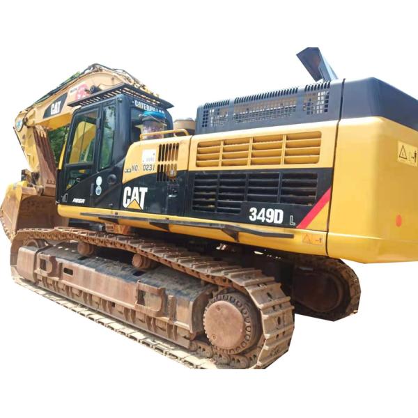 Used Caterpillar Cat 349D L Excavator 20 Tons 283 kW Power Yellow Low Working Hours