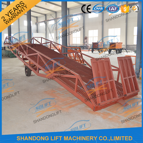 8T Container Loading Ramps / Industrial Loading Ramps 0.9m - 1.8m Lifting height