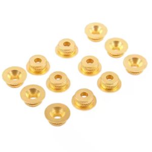 Flat Round Brass Knurled Thumb Nuts Grooved Female Threaded Fitting
