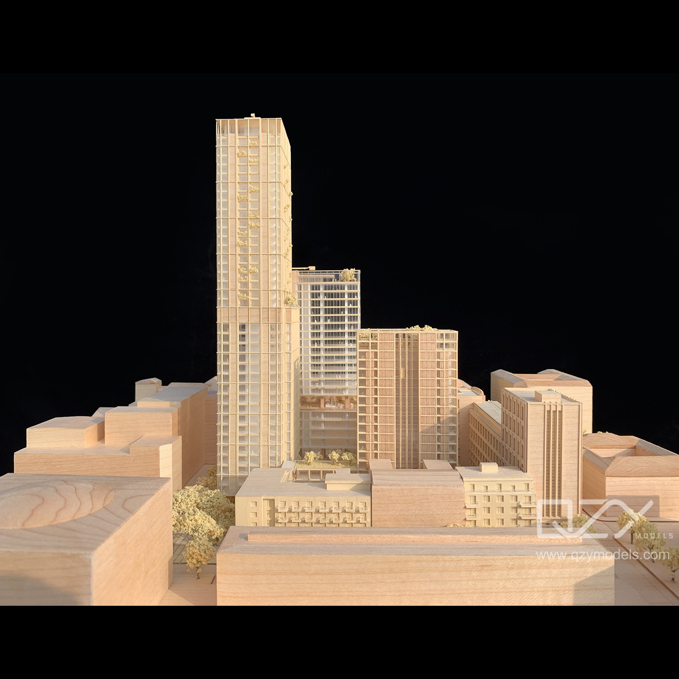 China Basswood Architectural Section Model JKP 1:500 Warsaw Project wholesale
