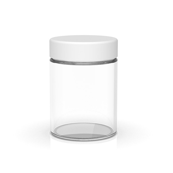 4oz Child Resistant Clear Jar Flower Packaging Flower Glass Jars Containers