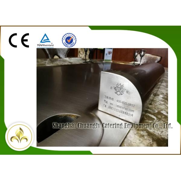 10 Seats Electromagnetic Heating Japanese Teppanyaki Grill Stainless Steel and Alloy Steel