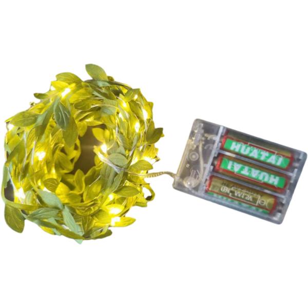 Artificial Ivy Garland Fake Vines Green Leaves Hanging Vine Fake Plants LED Outdoor String Lights for Wedding Party Garden Wall