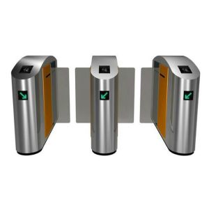 Acrylic Glass Full Height Sliding Turnstile Barrier Gate 24VDC