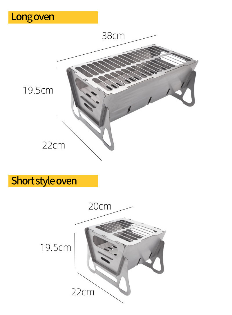 Stainless Steel Non-Stick Coating Portable Camping BBQ Grill