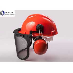 Metallurgy PPE Safety Helmet , Industrial Safety Helmet With Face Protection