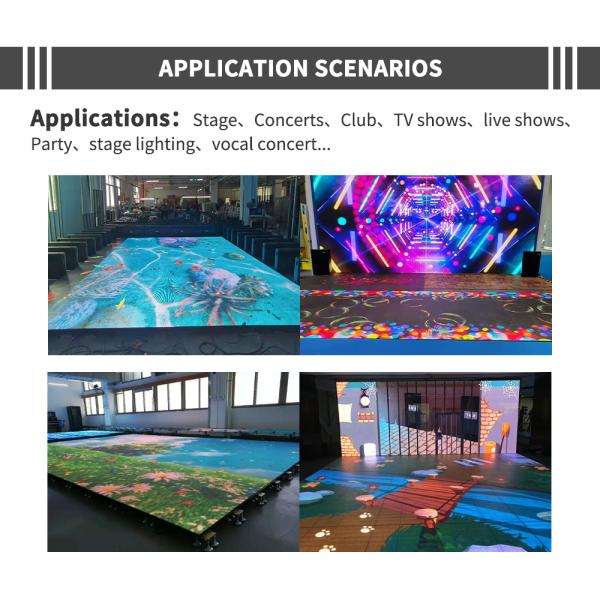 P3.91 P4.81 P6.25 Dance Floor LED Screen Video Wall For Eye Catching Advertising