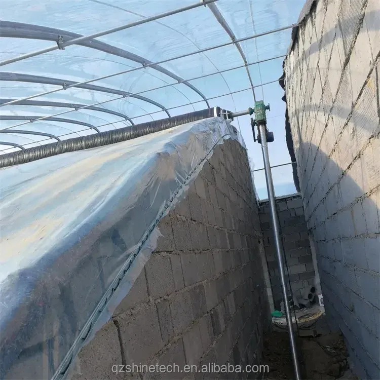 PE Single Layer Solar Tunnel Agricultural Greenhouse 4-6M Height