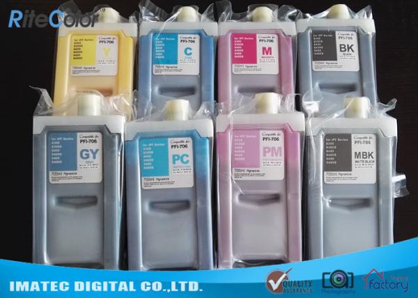Quality PFI 706 Large Format Ink Compatible Printer Cartridges 700Ml For Canon for sale