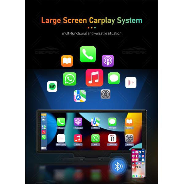 10.26" Wireless Carplay Dashboard Media Player 2.5K Android Auto